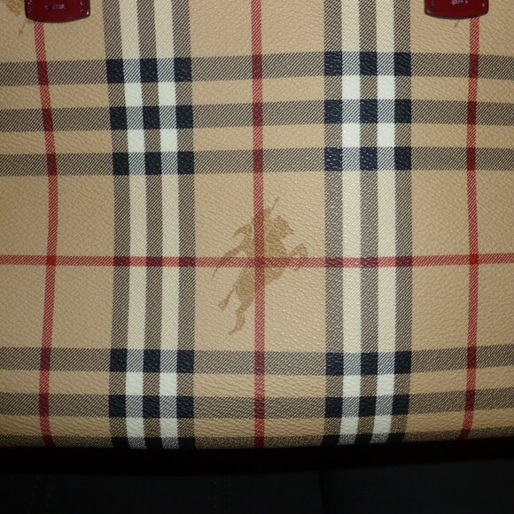 Burberry Haymarket Canvas Tote Bag Medium - Picture 13 of 14